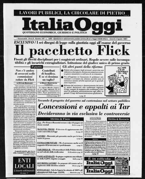 Italia oggi : quotidiano di economia finanza e politica